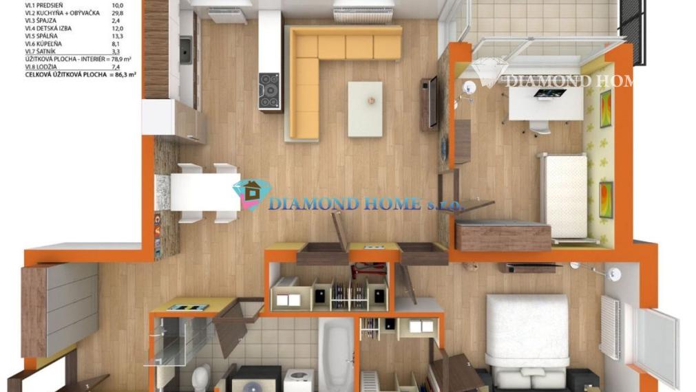 Nenechajte si újsť zarezervovať si pre Vás ideálný 3 izbový byt v novostavbe  v Dunajskej Strede